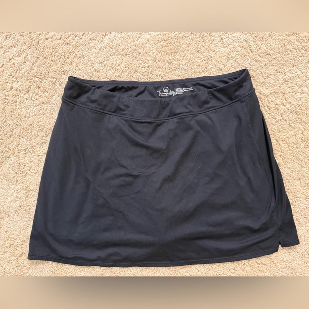 Black athletic Tennis Skirt